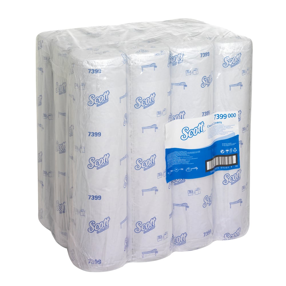 Drap d'examen Scott® (51W) 7399 - 12 rouleaux de 116 formats bleus, 2 épaisseurs - 7399