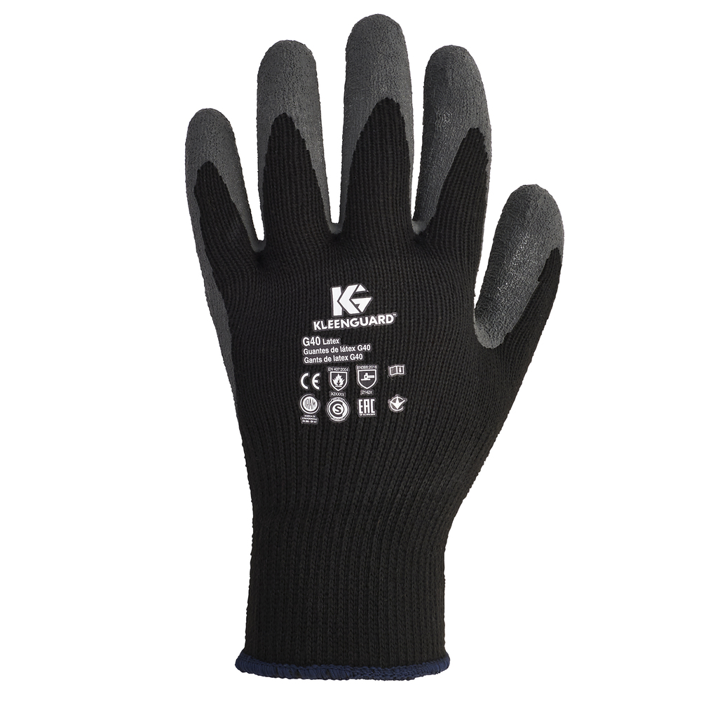 KleenGuard® G40 Latex Hand Specific Gloves 97271 - Grey & Black, 8, 5x12 pairs (120 total) - 97271