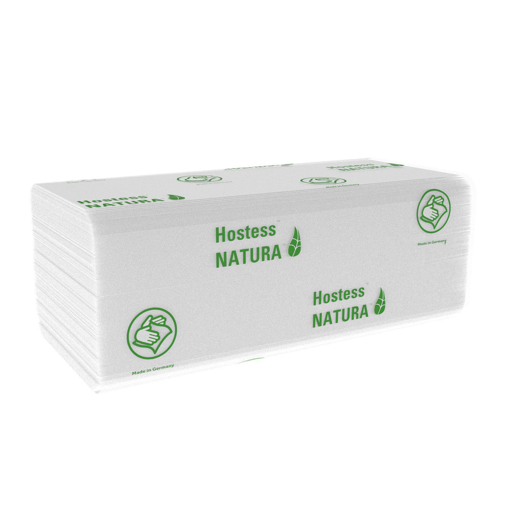 Hostess™ NATURA™ Folded Hand Towels 6810 - 20 packs x 140 medium, white, 2 ply sheets - 6810