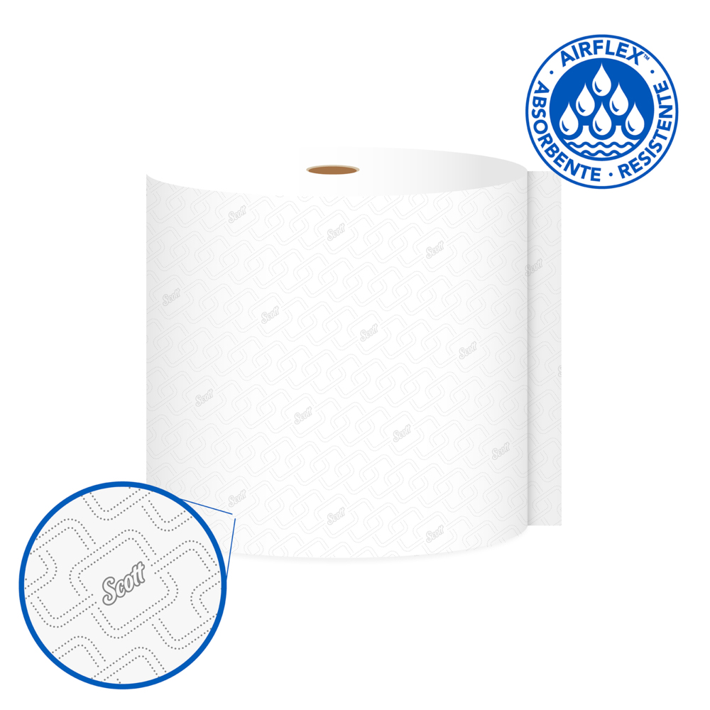 Toalla de Manos Scott® Basic - Rollo, Blanca, 400m/paq,  4 rollos/caja 1600m, 30212071 - S050487593