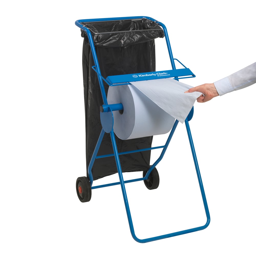 WypAll® Papierwischtücher für Instandhaltungsarbeiten L20, Jumborolle – extralang 7317 – 1 Rolle x 1.000 Wischtücher, 2-lagig, blau - 7317