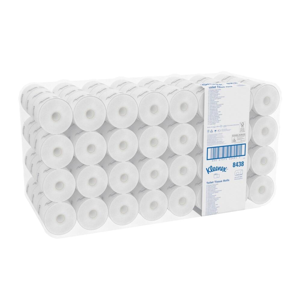 Kleenex® Toiletpapier rollen 8438 - Wit, 2-laags, 96x250 (24000 vellen) - 8438