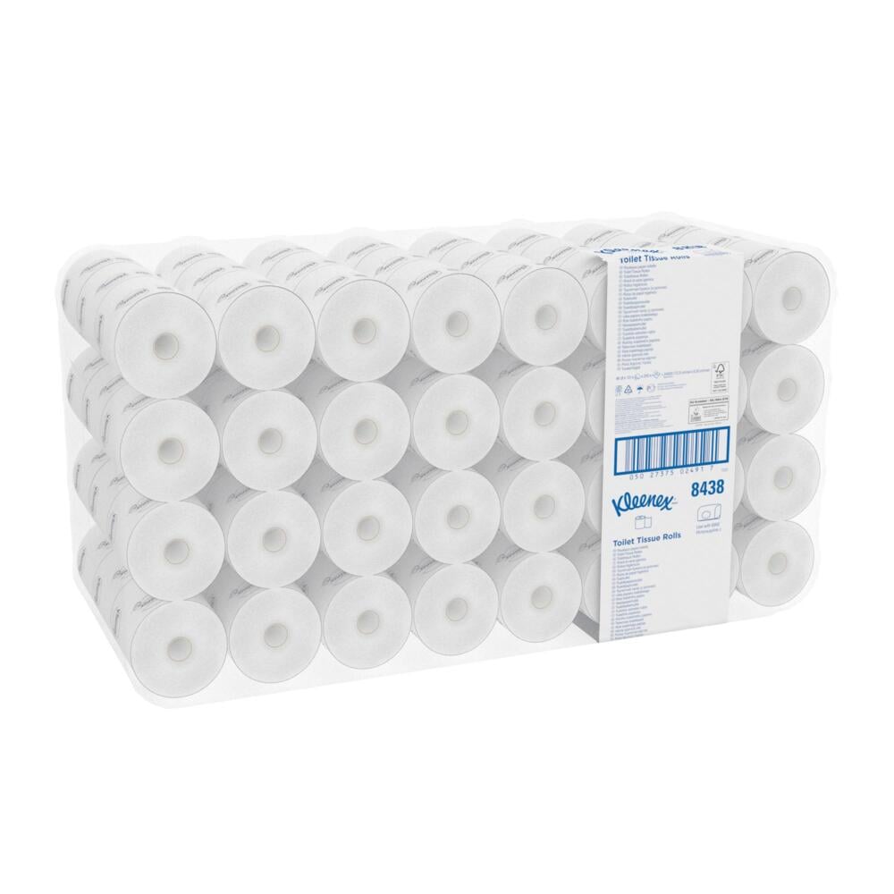 Papier toilette 2 épaisseurs Kleenex® 8438 - 96 x petits rouleaux de 250 feuilles (24 000 au total) - 8438