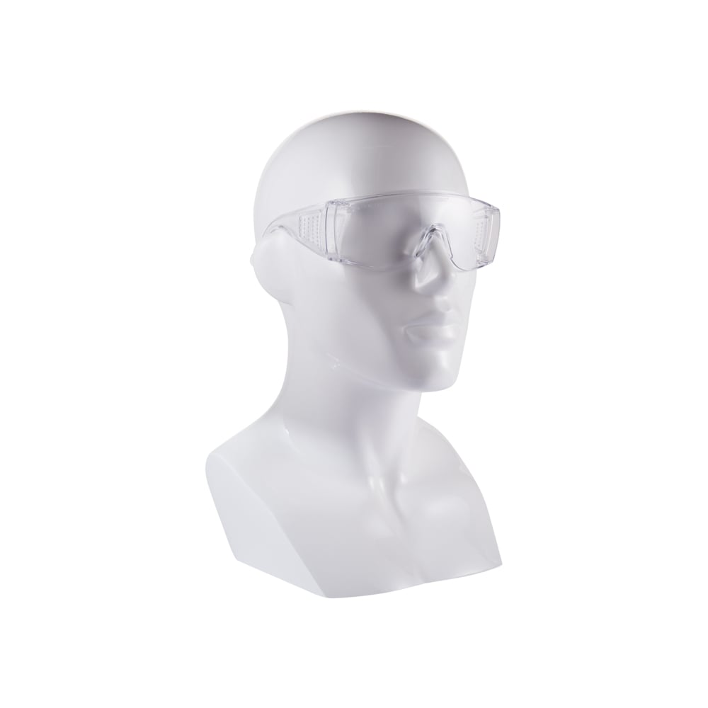 KleenGuard® V10 Unispec II Safety Glasses 25646 - PPE Protective Eyewear - 50 Packs x Individually Wrapped, Clear Lens, Wraparound Glasses (50 Total) - 25646