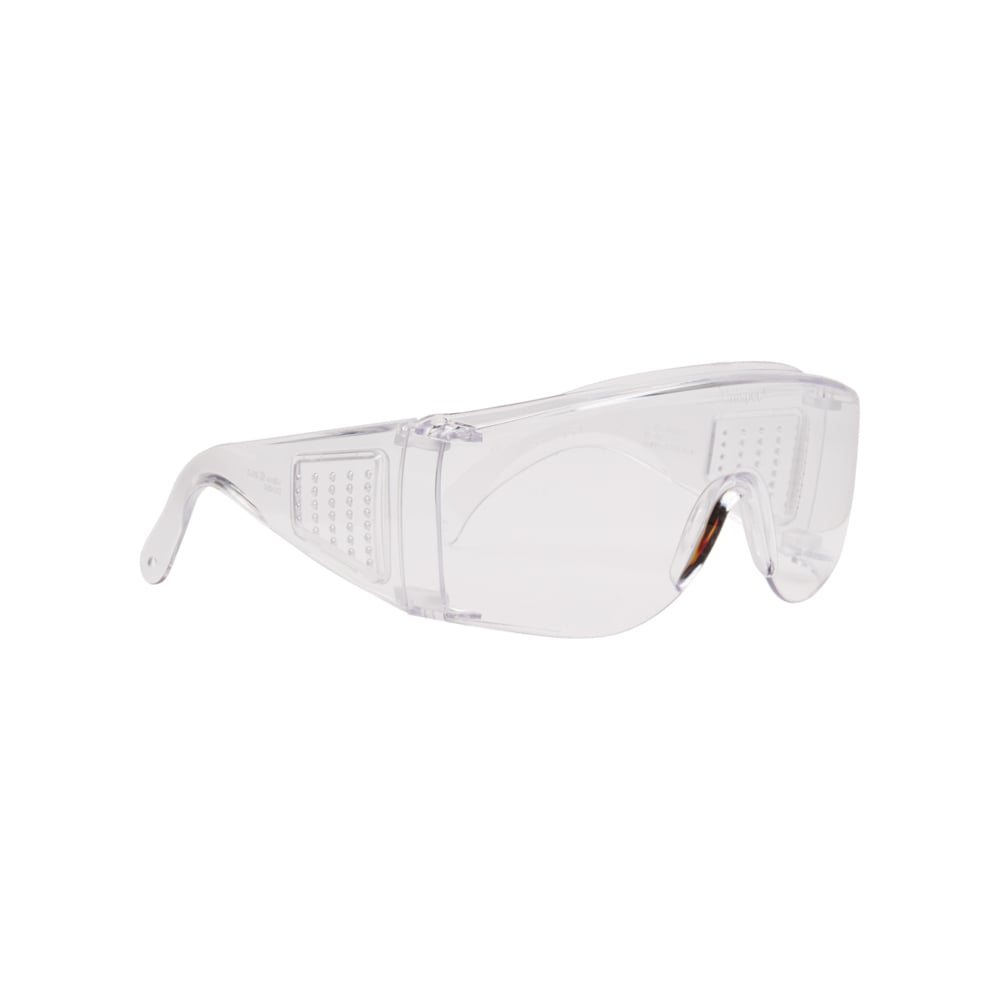 KleenGuard® V10 Unispec II Safety Glasses 25646 - PPE Protective Eyewear - 50 Packs x Individually Wrapped, Clear Lens, Wraparound Glasses (50 Total) - 25646