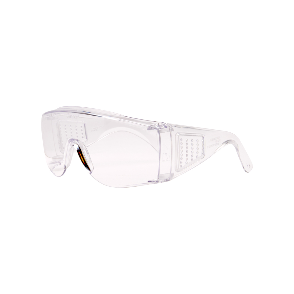 KleenGuard® V10 Unispec II Safety Glasses 25646 - PPE Protective Eyewear - 50 Packs x Individually Wrapped, Clear Lens, Wraparound Glasses (50 Total) - 25646