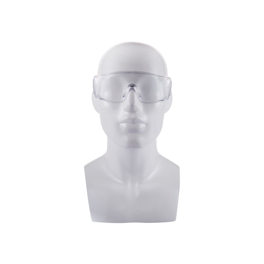 KleenGuard® V10 Unispec II Safety Glasses 25646 - PPE Protective Eyewear - 50 Packs x Individually Wrapped, Clear Lens, Wraparound Glasses (50 Total) - 25646