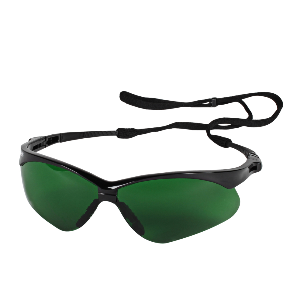 KleenGuard® V30 Nemesis Schutzbrillen mit IR/UV 3-Filter, 25692 – 12 Universalbrillen mit grünen Sichtscheiben pro Packung - 25692