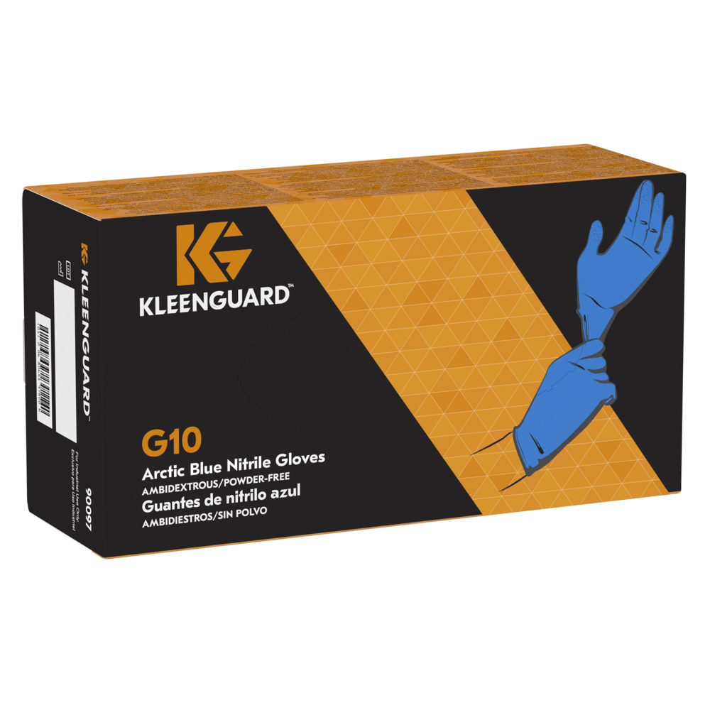 KleenGuard® G10 Beidseitig tragbare Nitrilhandschuhe 90097 – Blau, M, 10x200 (2.000 Handschuhe) - 90097