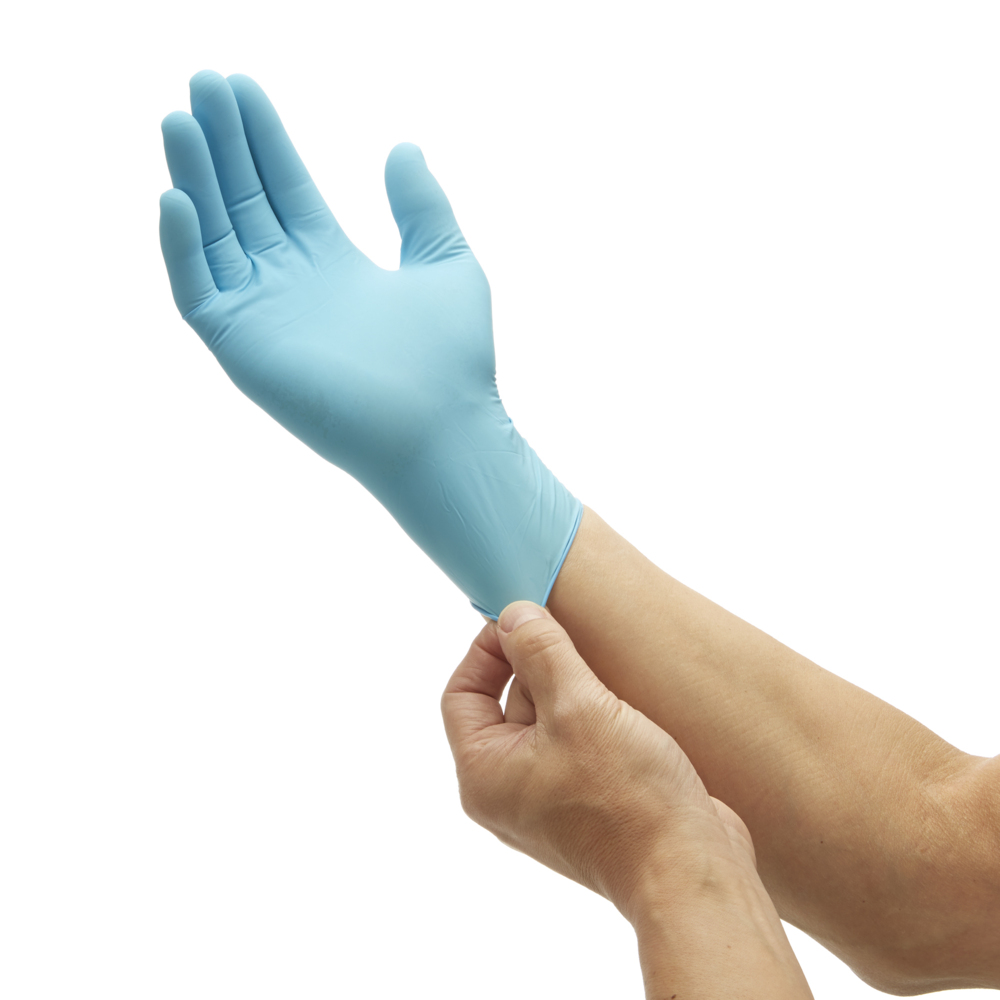 Gants ambidextres KleenGuard® G20 Nitrile 38708 - Bleu, M, 10 x 90 (900 gants) - 38708