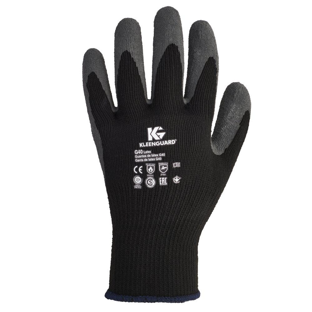 KleenGuard® G40 Latex Hand Specific Gloves 97272 - Grey & Black, 9, 5x12 pairs (120 total) - 97272