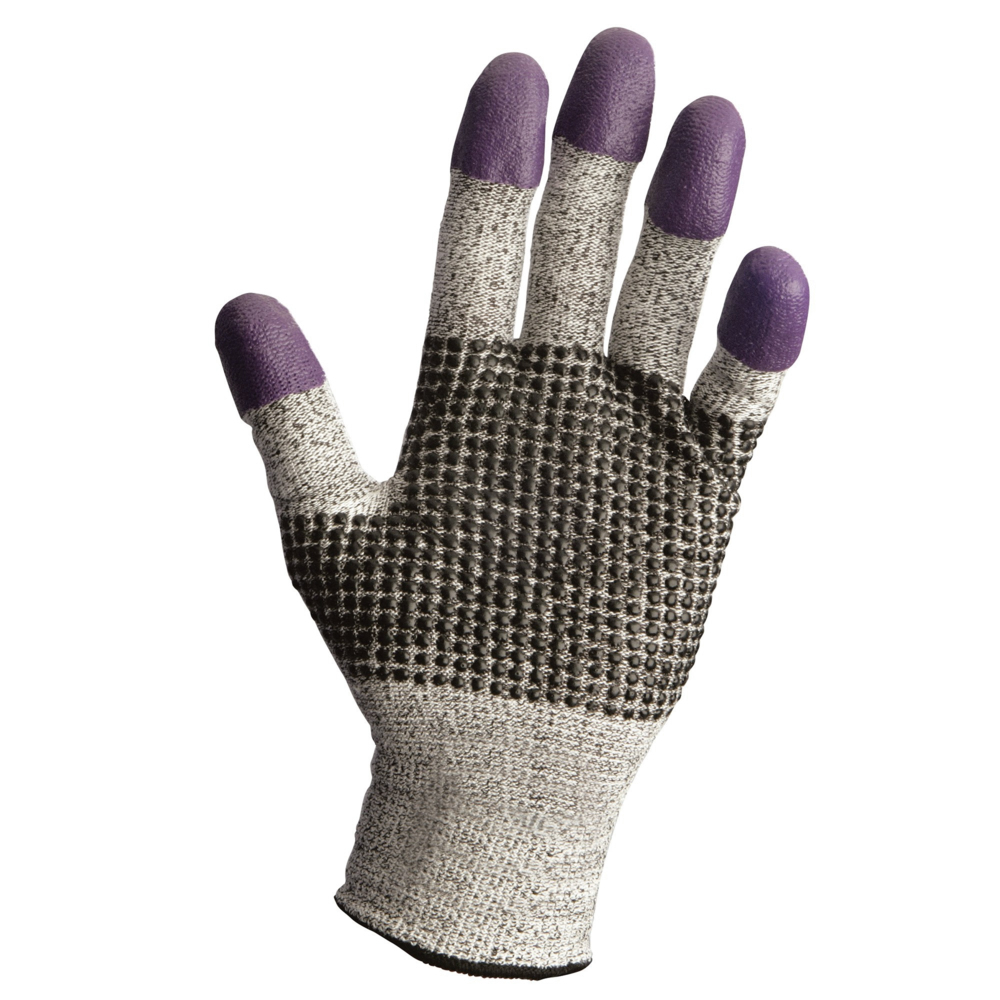 Gants KleenGuard® G60 Endurapro™ Dual Grip™ Purple Nitrile 97430 - Gris et violet, taille 7, 1 x 12 (12 gants) - 97430