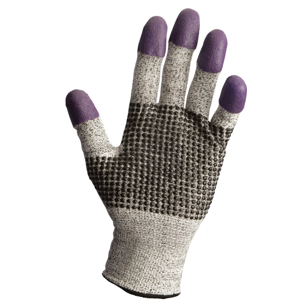 Gants KleenGuard® G60 Endurapro™ Dual Grip™ Purple Nitrile 97431 - Gris et violet, taille 8, 1 x 12 (12 gants) - 97431