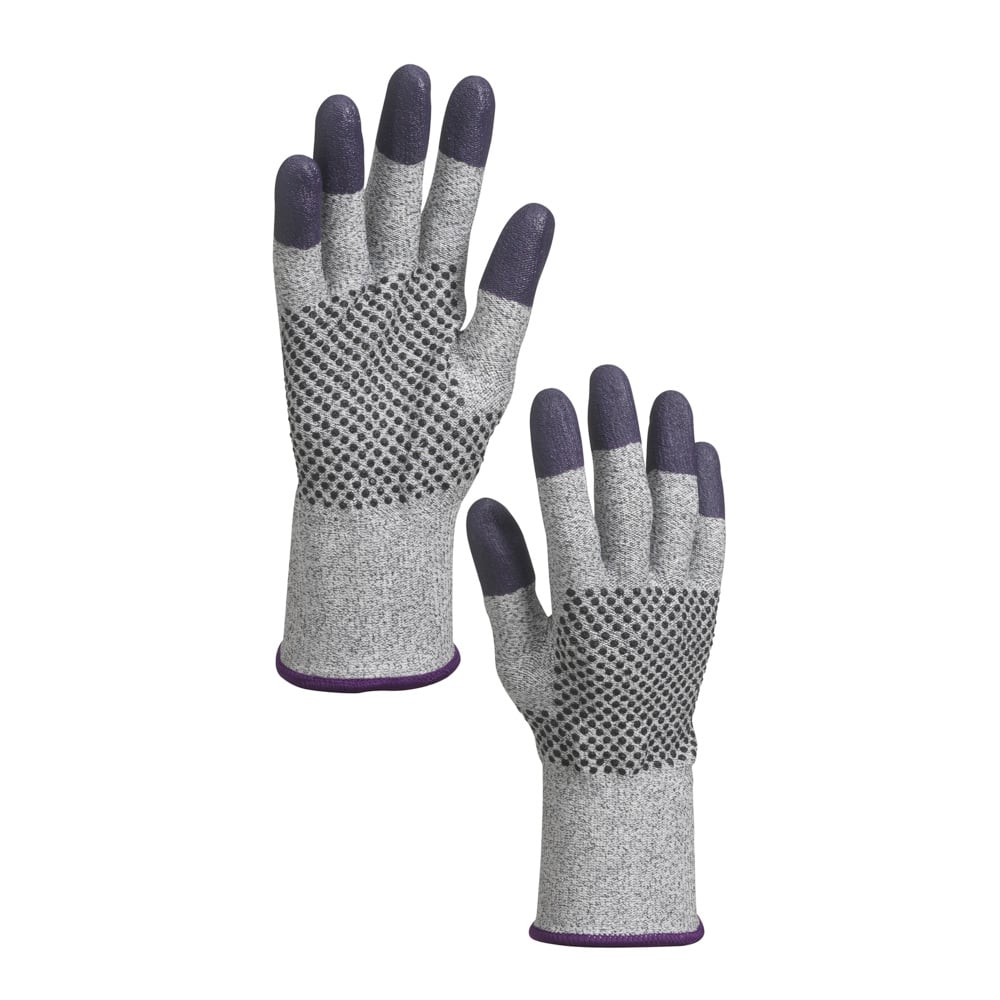 KleenGuard® G60 Endurapro™ Dual Grip™ violette Nitrilhandschuhe 97433 Grau und Violett, 10, 1x12 (12 Handschuhe) - 97433