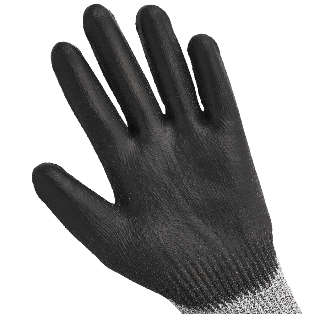 KleenGuard® G60 Endurapro™ polyurethanbeschichtete, robuste Handschuhe 98235 – Grau und Schwarz, 7, 1x12 Paare (insgesamt 24) - 98235