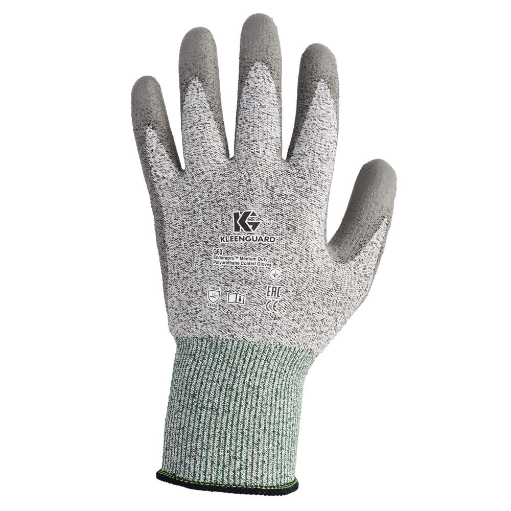 KleenGuard® G60 Endurapro™ Medium Duty Polyurethane Coated Gloves 13827 - Grey, 11, 1x12 pairs (24 gloves) - 13827