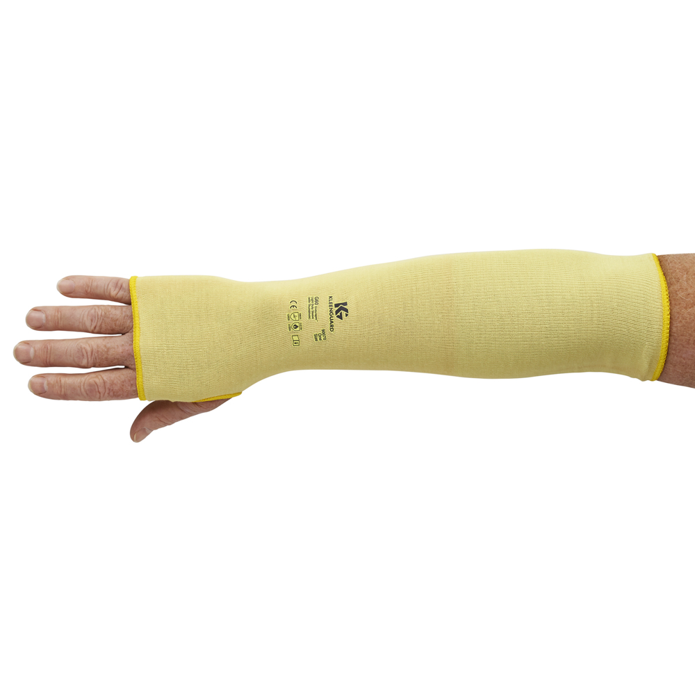 Manchettes pour travaux légers KleenGuard® G60 Endurapro™ (avec orifice pour le pouce) 90070 - Jaune, 45 cm, 5 x 12 paires (120 manchettes) - 90070