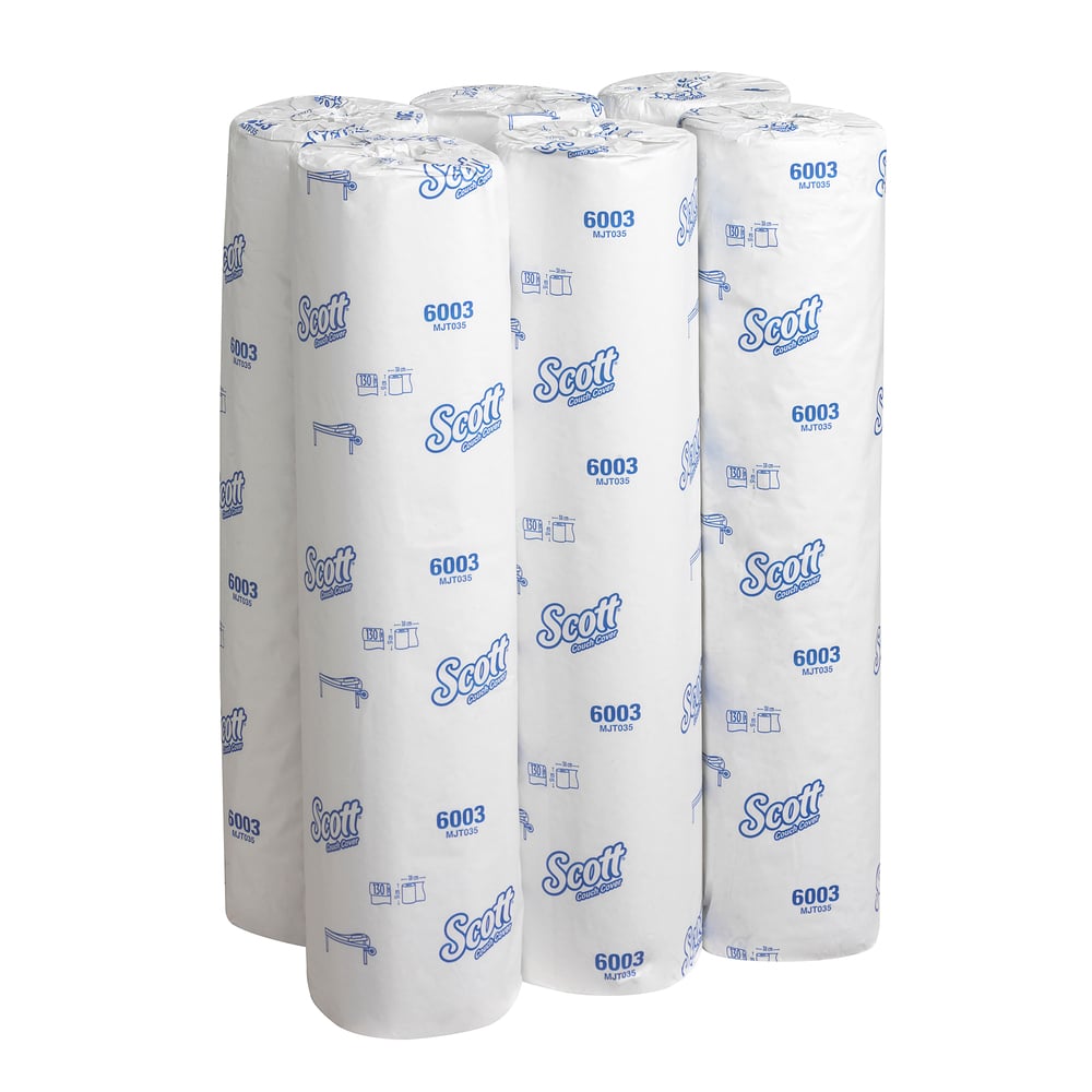 Scott® Extra Couch Cover (51W) 6003 - 6 rolls x 130 white, 2 ply sheets - 6003