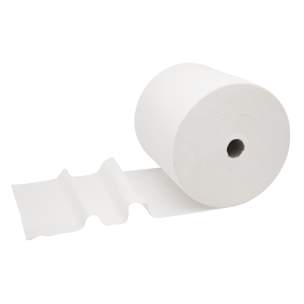 Maxi rotolo di panno in carta per la pulizia Industriale WypAll® L30 7331 - Extra larghi e lunghi - 1 rotolo x 1.000 panni a 3 veli, colore bianco - 7331