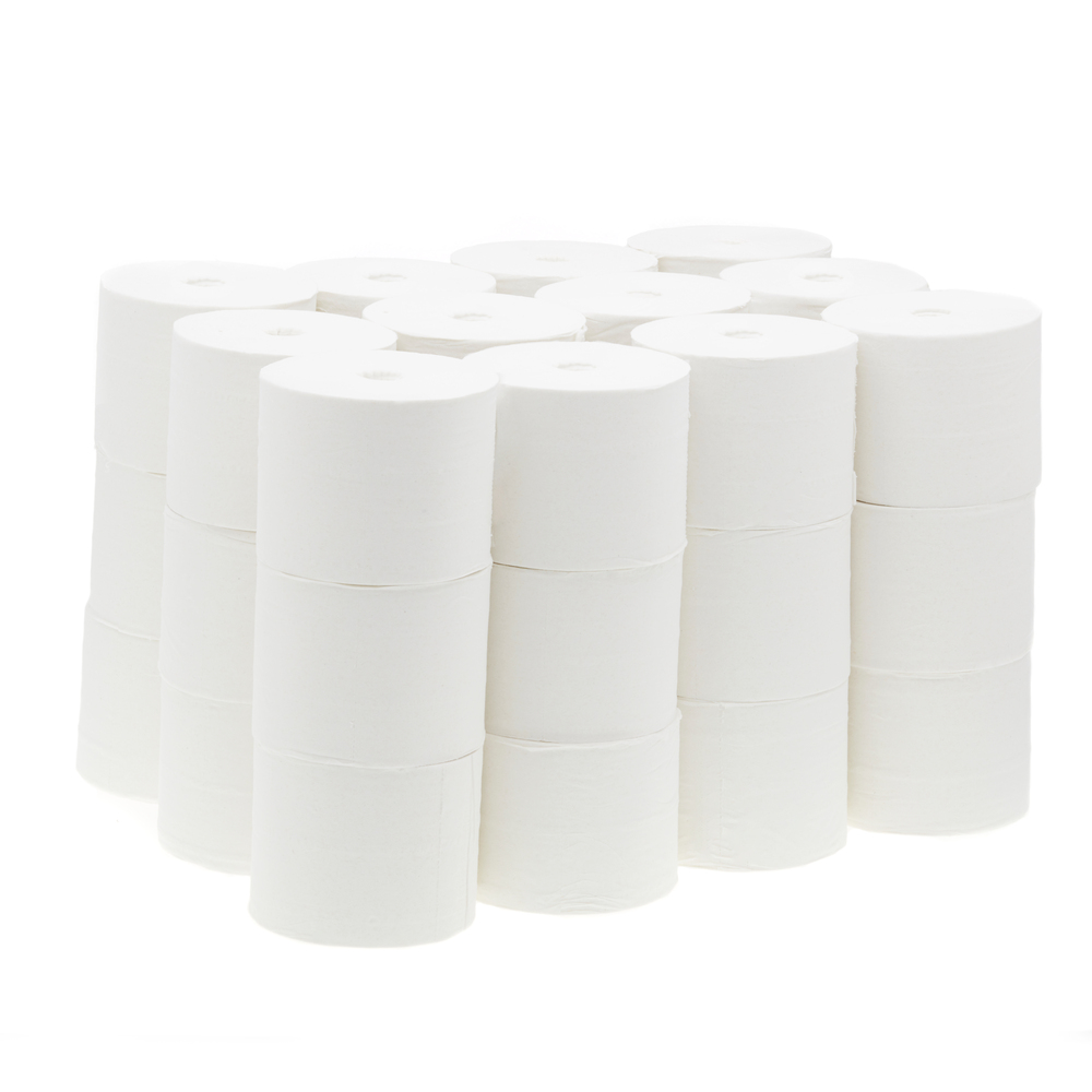 Scott® Essential™ Standard-Toilettenpapierrollen, kernlos, 4007 – 36 Rollen mit je 1.000 weißen, 2-lagigen Blättern (36.000 Blätter) - 4007