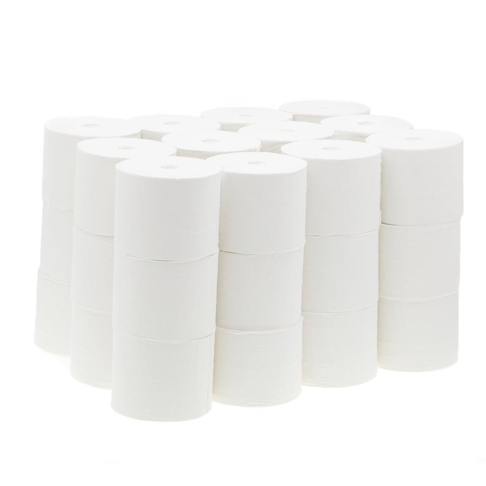 Scott® Essential ™ Coreless Standard Roll Toilet Tissue 4007 - 36 rolls x 1,000 white, 2 ply sheets (36,000 sheets) - 4007