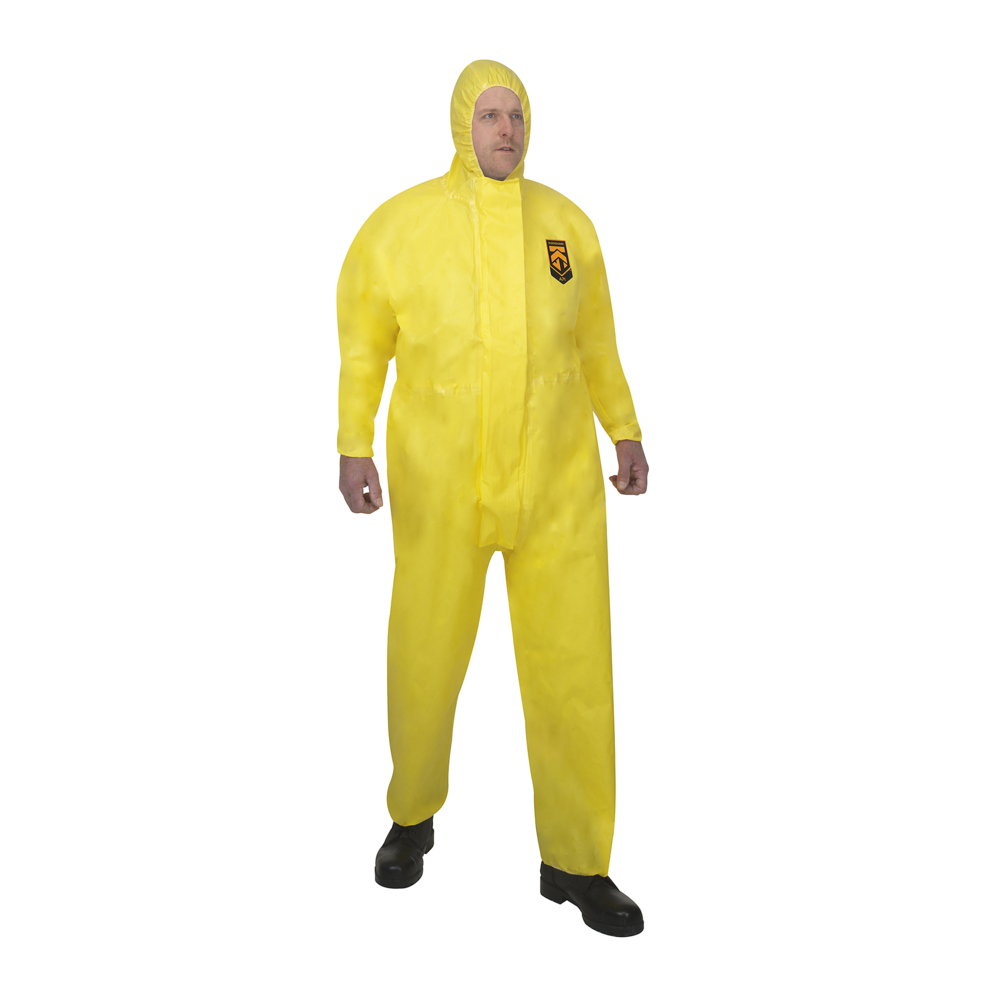 KleenGuard® A71 Chemical Spray Protection Coveralls 96760 - Yellow, M, 1x10 (10 total) - 96760