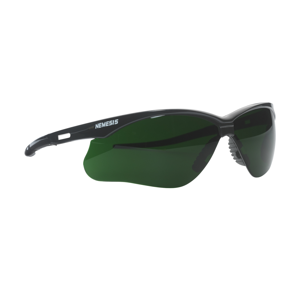 Lunettes de protection KleenGuard® V30 Nemesis - lentille IRUV 5.0 25694 - 12 lunettes universelles à verres de teinte verte par paquet - 25694