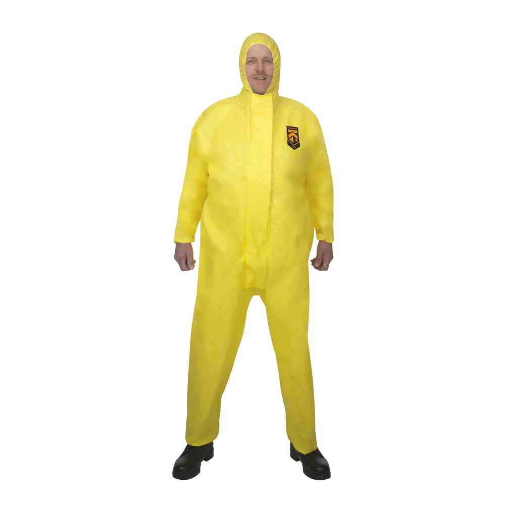 KleenGuard® A71 Coveralls met Capuchon voor Chemische Bescherming 96770 - Geel, L, 1x10 (10 in totaal) - 96770