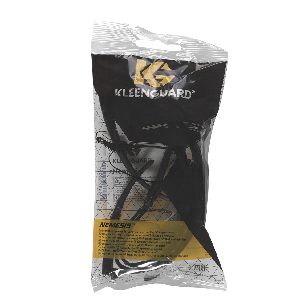 KleenGuard® V30 Nemesis Schutzbrillen mit IR/UV 3-Filter, 25692 – 12 Universalbrillen mit grünen Sichtscheiben pro Packung - 25692