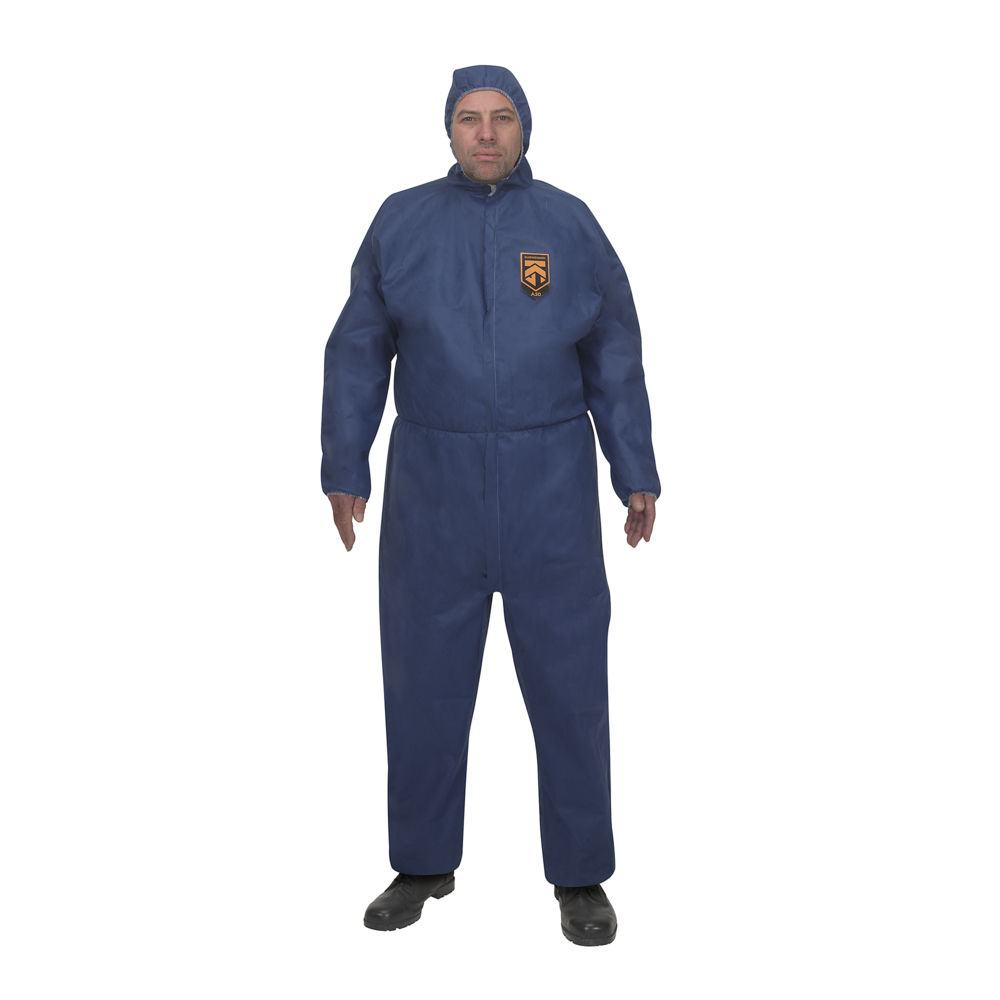 KleenGuard® A50 Breathable Splash & Particle Protection Hooded Coveralls 96920 - Blue, 3XL, 1x20 (20 total) - 96920