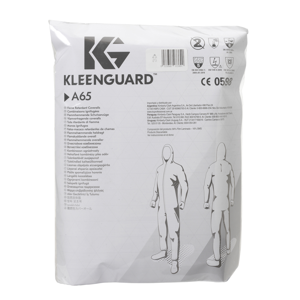 KleenGuard® A65 Flame Retardant Hooded Coveralls 99790 - Blue, 4XL, 1x25 (25 total) - 99790