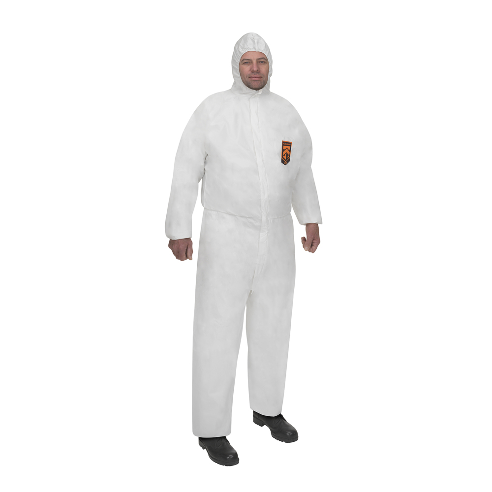 Combinaison respirante à capuche contre les liquides et les particules KleenGuard® A45 99690 - Blanc, taille XXL, 1 x 25 (25 pièces au total) - 99690