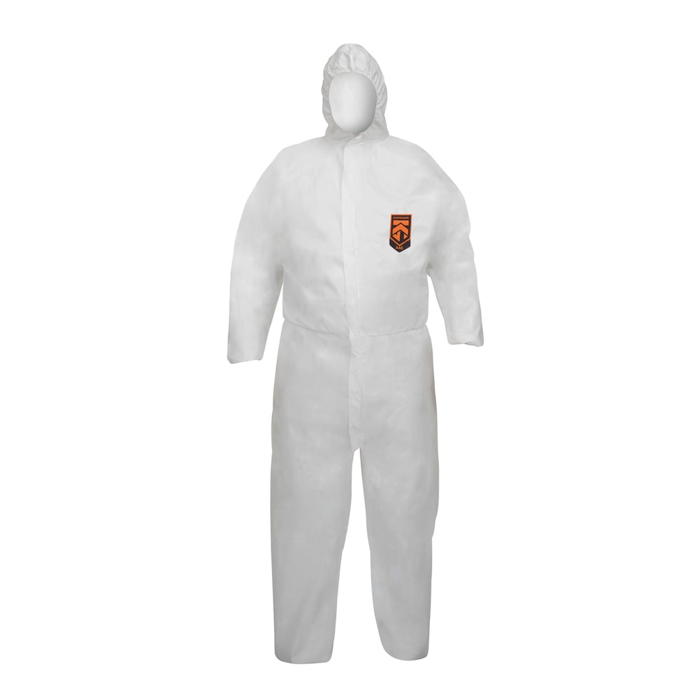 KleenGuard® A45 Breathable Liquid & Particle Protection Hooded Coveralls 99690 - White, 2XL, 1x25 (25 total) - 99690