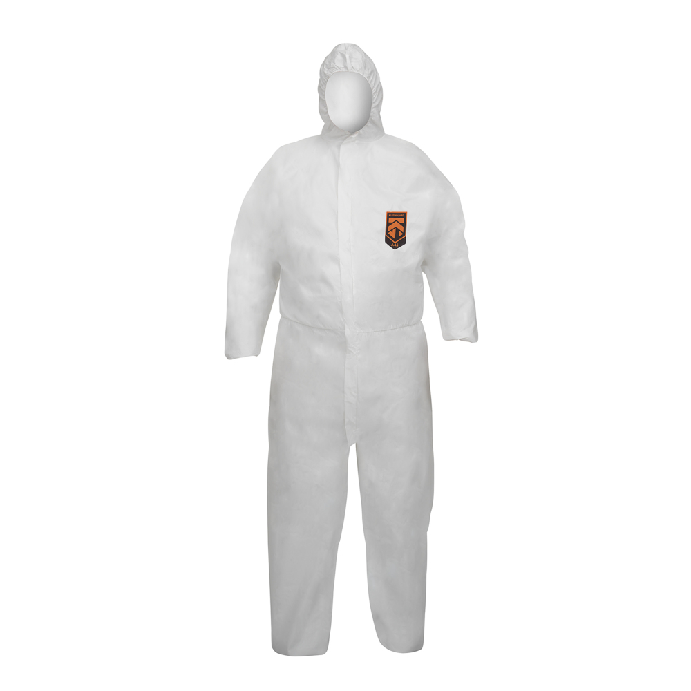 KleenGuard® A45 Breathable Liquid & Particle Protection Hooded Coveralls 99690 - White, 2XL, 1x25 (25 total) - 99690