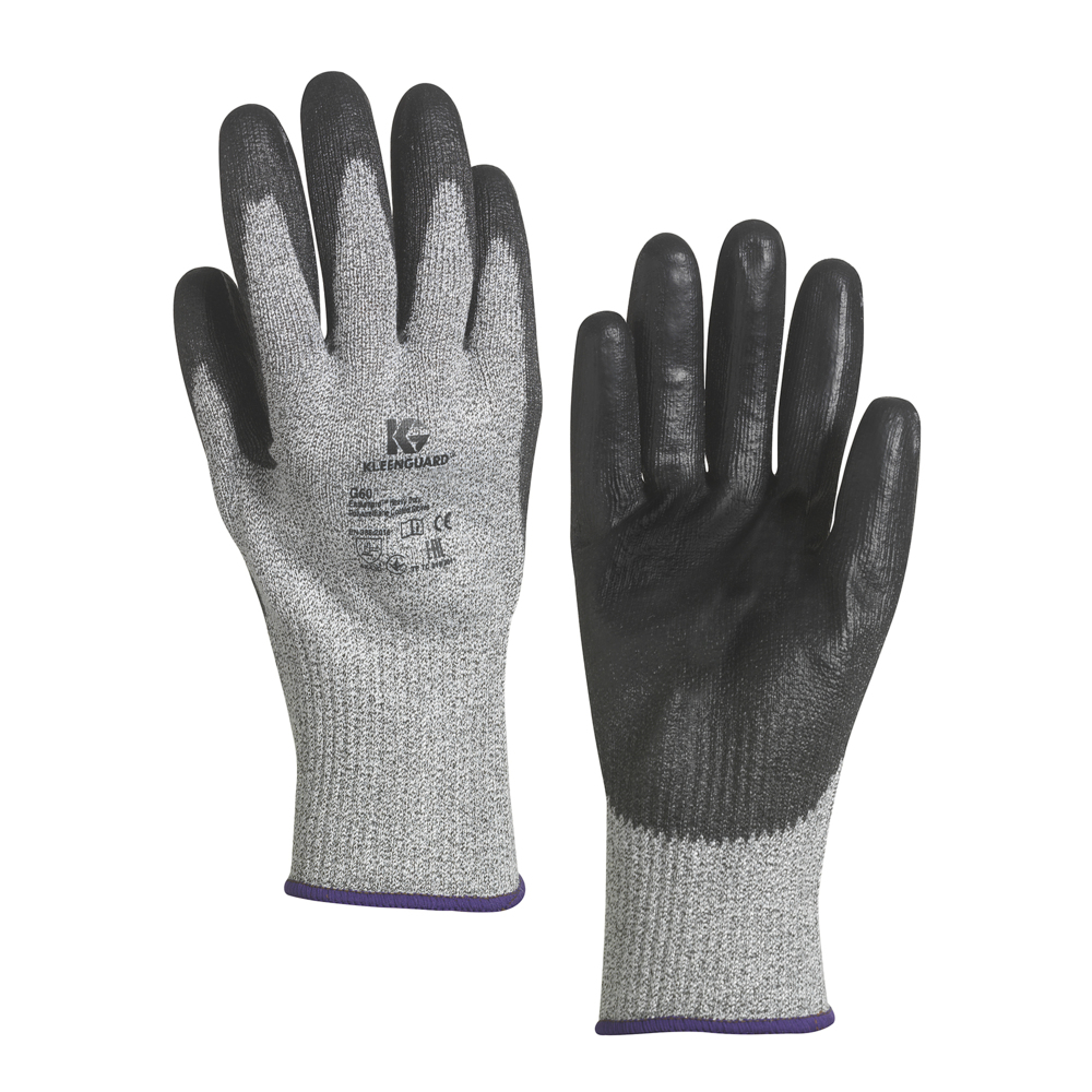 KleenGuard® G60 Endurapro™ Heavy Duty Polyurethane Coated Gloves 98239 - Grey & Black, 11,  1x12 pairs (24 total) - 98239