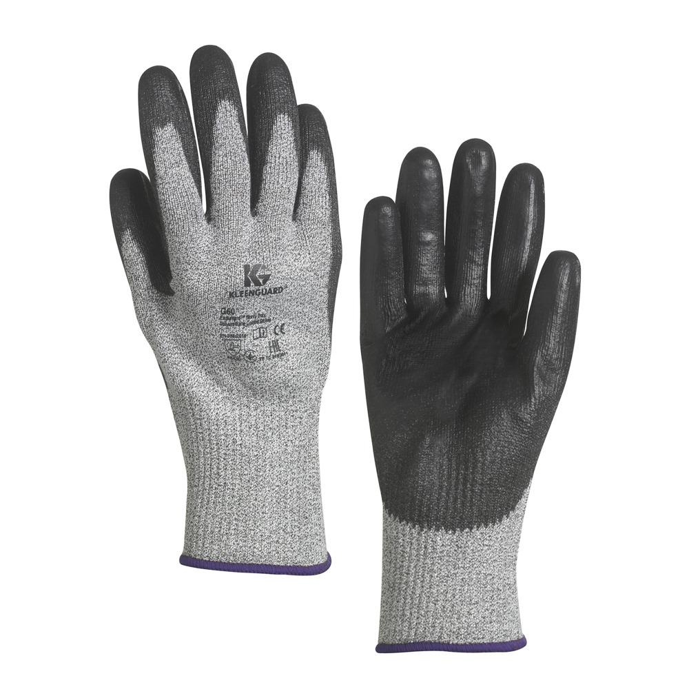 KleenGuard® G60 Endurapro™ polyurethanbeschichtete, robuste Handschuhe 98239 – Grau und Schwarz, 11, 1x12 Paare (insgesamt 24) - 98239