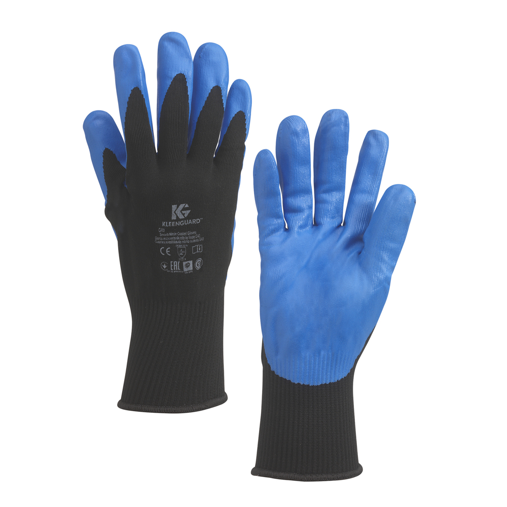 KleenGuard® G40 glatte, handspezifische Nitrilhandschuhe 13836 – Blau, 10, 5x12 Paare (120 Handschuhe) - 13836