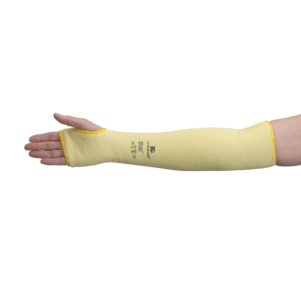 Manchettes pour travaux légers KleenGuard® G60 Endurapro™ (avec orifice pour le pouce) 90070 - Jaune, 45 cm, 5 x 12 paires (120 manchettes) - 90070