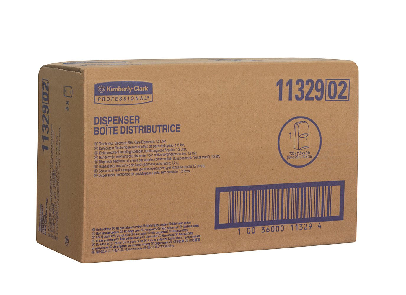 Dispenser di detergente per mani automatico senza contatto Kimberly-Clark Professional™ 11329 - 1 dispenser di igienizzante per mani cromato (adatto per ricariche da 1,2 litri) - 11329