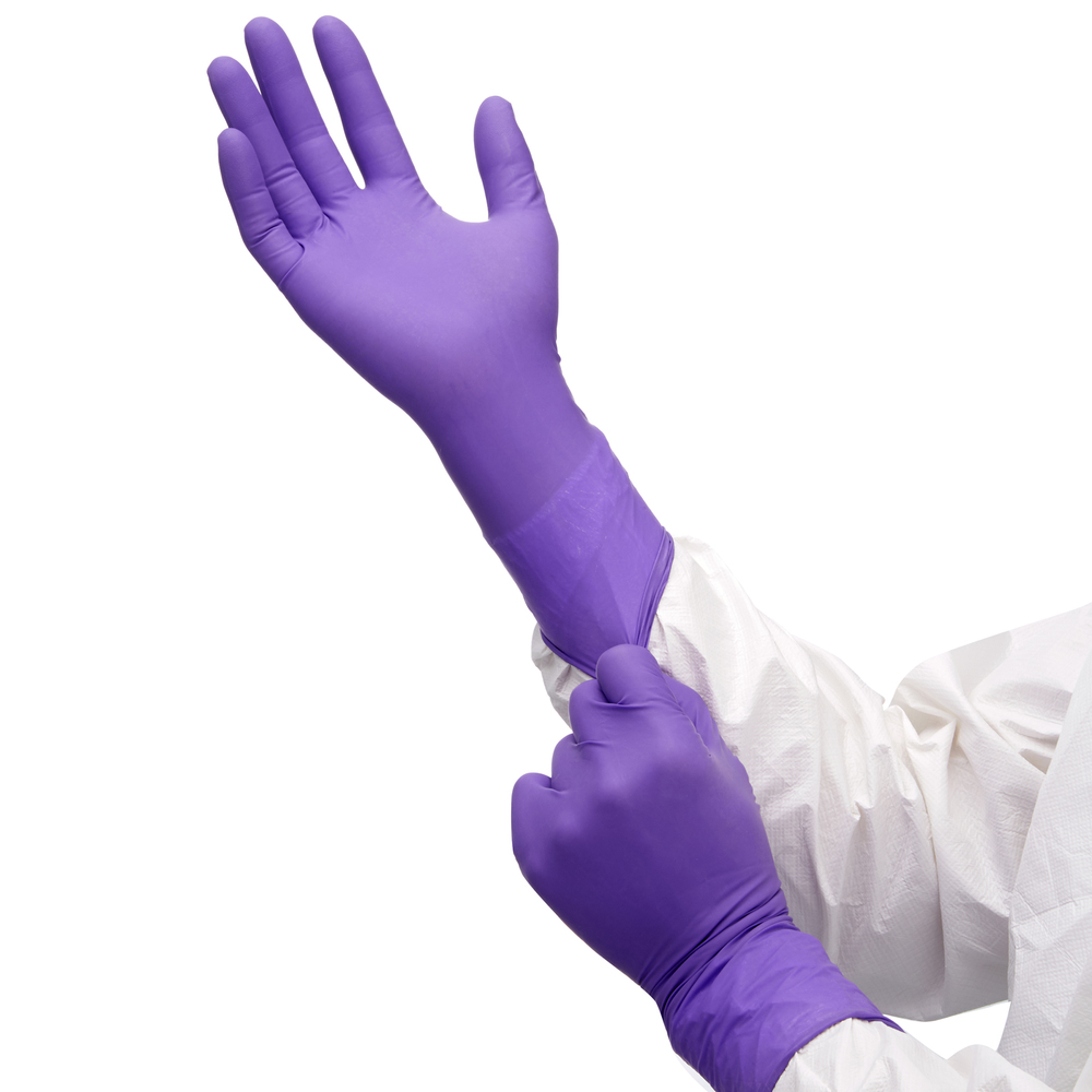 Gants ambidextres Kimtech™ Purple Nitrile™ Xtra™ -97614, violet, taille L, 10 x 50 (500 gants) - 97614