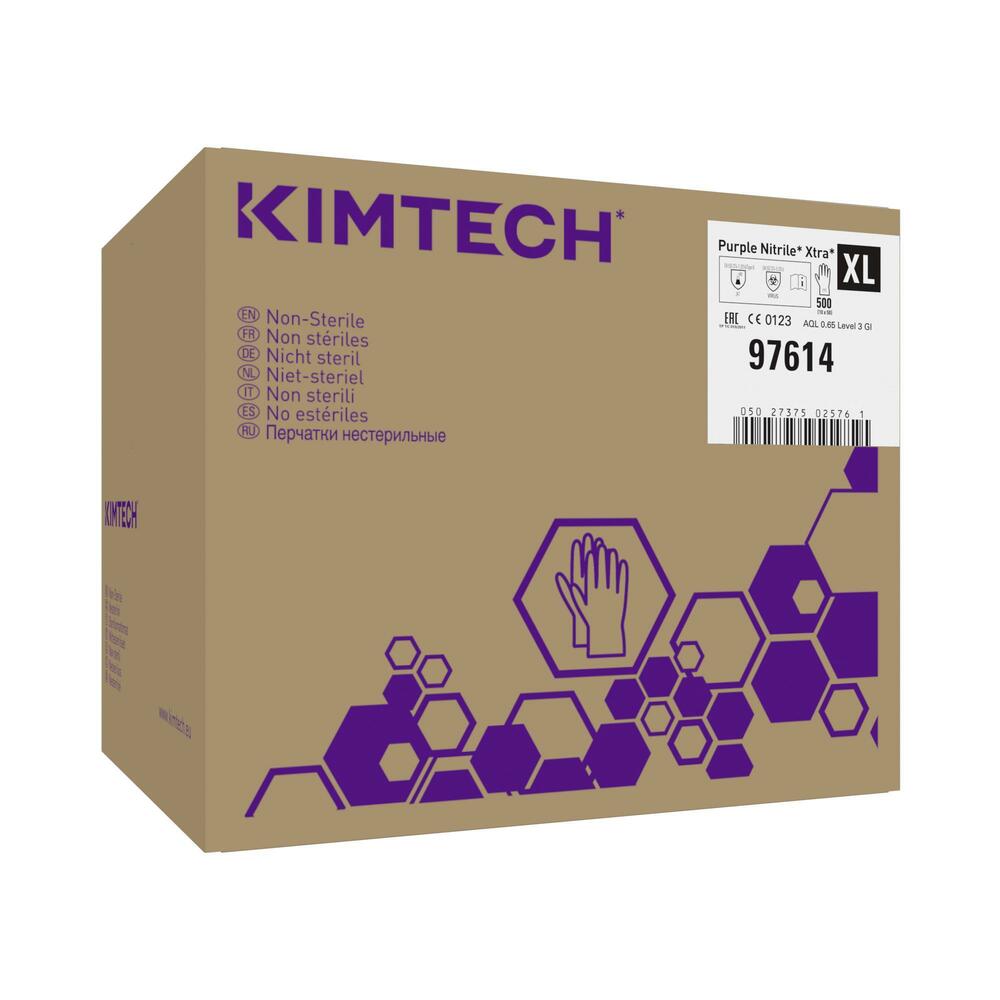Kimtech™ Purple Nitrile™ Xtra™ beidseitig tragbare Handschuhe 97614 – Violett, XL, 10x50 (500 Handschuhe) - 97614