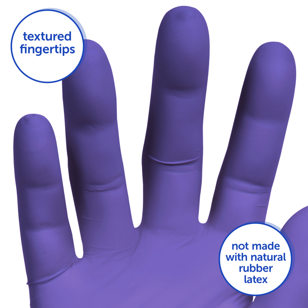 Kimtech™金特™紫色丁腈加长手套12"（双手通用），紫色，L，50只／盒，10盒／箱 - 991050603