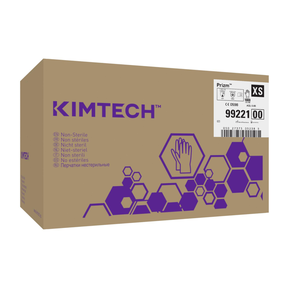 Kimtech™ Prizm™ mehrschichtige Neopren-Nitrilhandschuhe - 24 cm, beidhändig tragbar 99221 - dunkel violett / dunkel magenta / XS – 10 Boxen x 100 Einmalhandschuhe (1.000 Handschuhe) - 99221