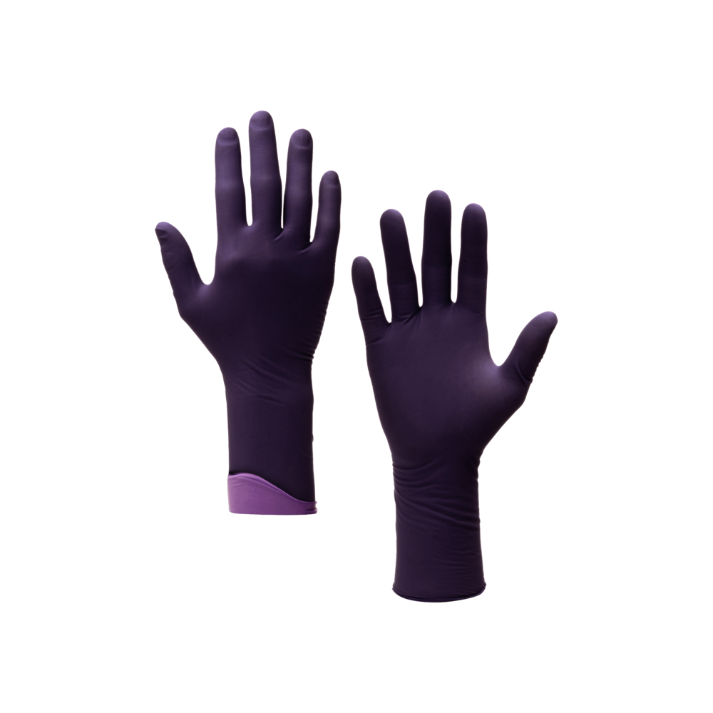Guantes Kimtech™ Prizm™ Xtra™ multicapa de neopreno y nitrilo - 30 cm ambidiestros 99253 - violeta oscuro / magenta oscuro / M - 10 cajas x 50 guantes desechables (500 guantes) - 99253