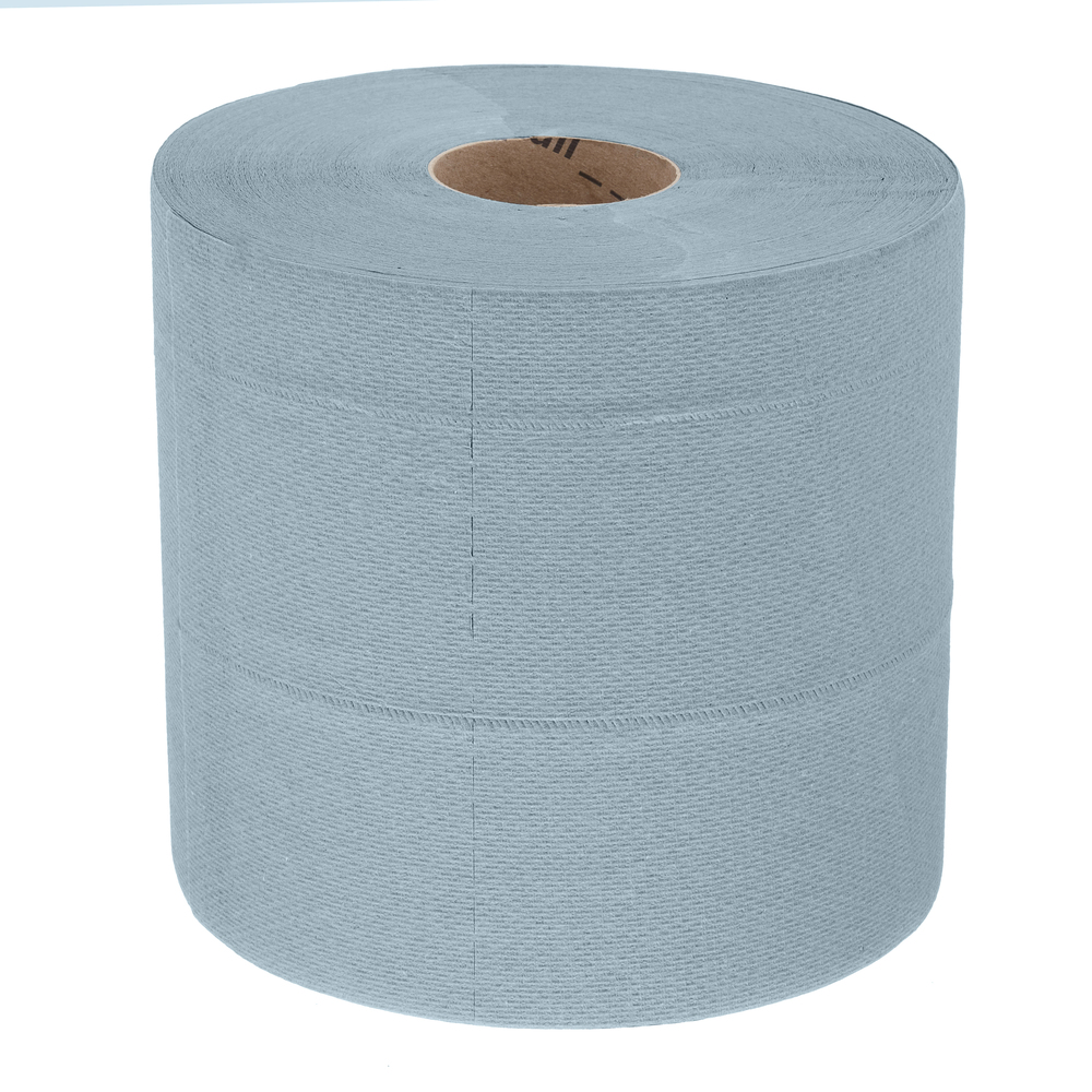 WypAll® L10 Service & Retail Wiping Paper 7492 - Centrefeed Roll for Roll Control™ Dispenser - 6 Blue Rolls x 400 Paper Wipers (2,400 total) - 7492