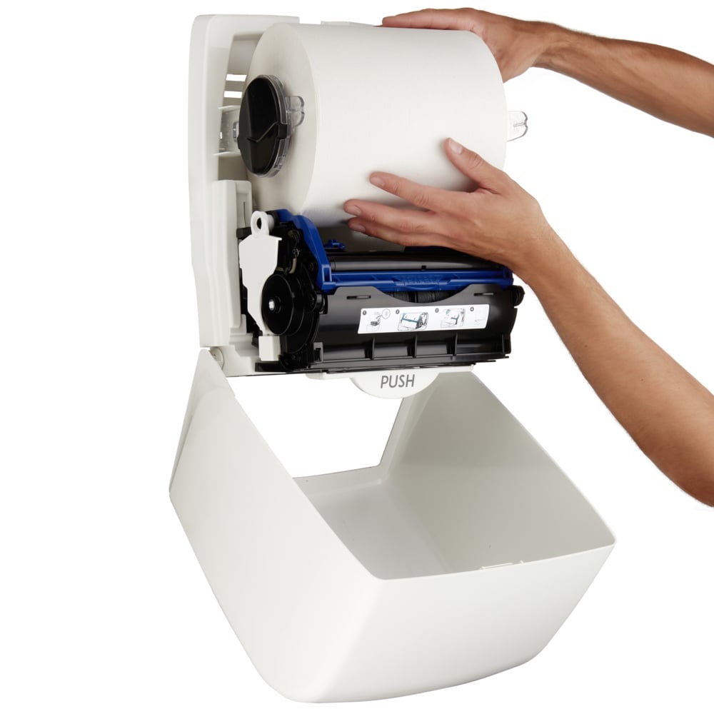 Aquarius™ Rolled Hand Towel Dispenser 7375 - 1 x White Paper Towel Dispenser - 7375