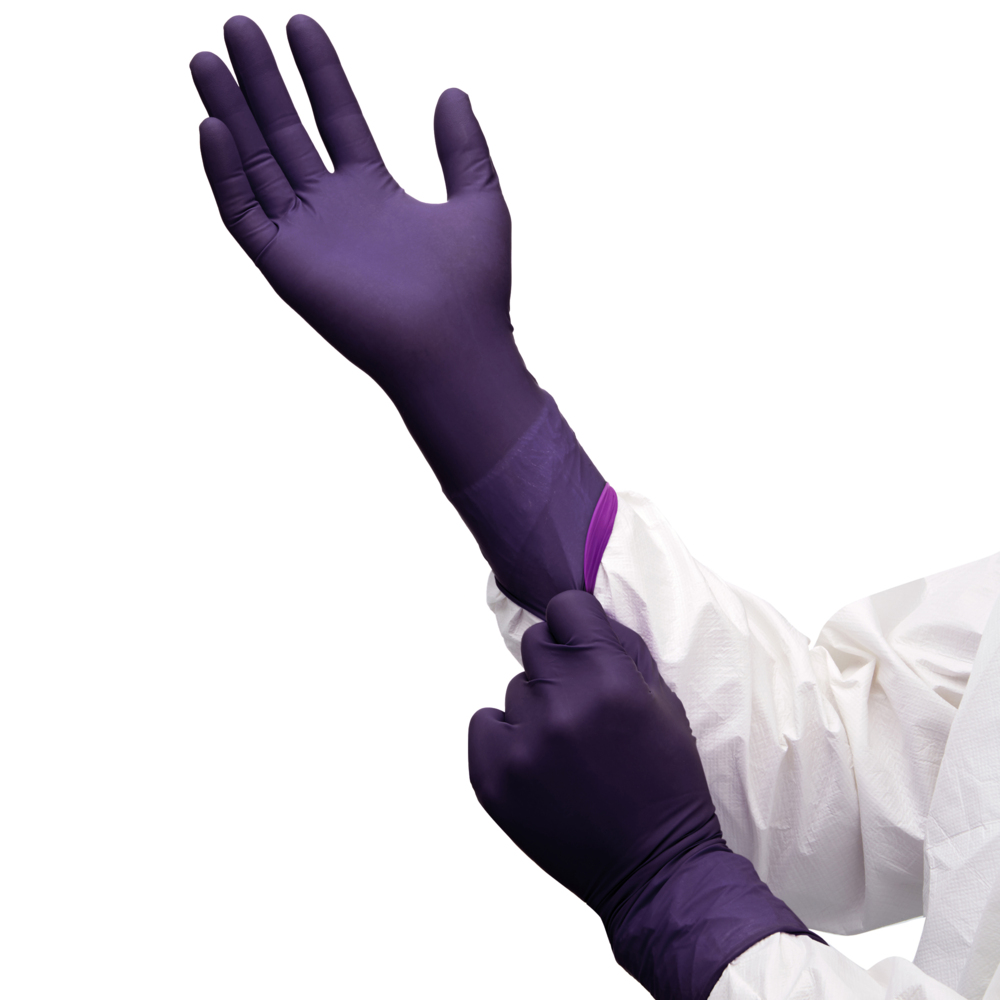 Guantes Kimtech™ Prizm™ Xtra™ multicapa de neopreno y nitrilo - 30 cm ambidiestros 99253 - violeta oscuro / magenta oscuro / M - 10 cajas x 50 guantes desechables (500 guantes) - 99253