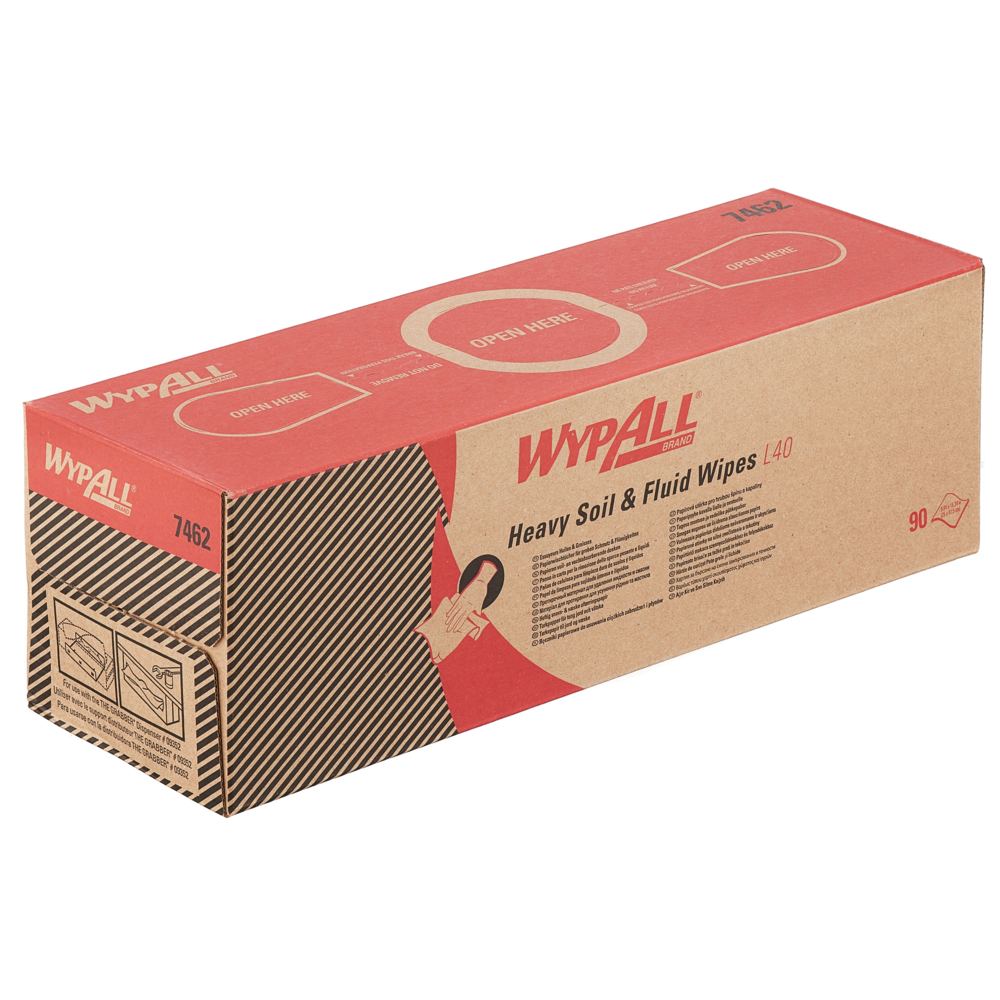 WypAll® L40 Airflex™ Wischtücher in der Zupfbox 7462 - 90 weiße Tücher pro Box (Packung enthält 9 Boxen) - 7462
