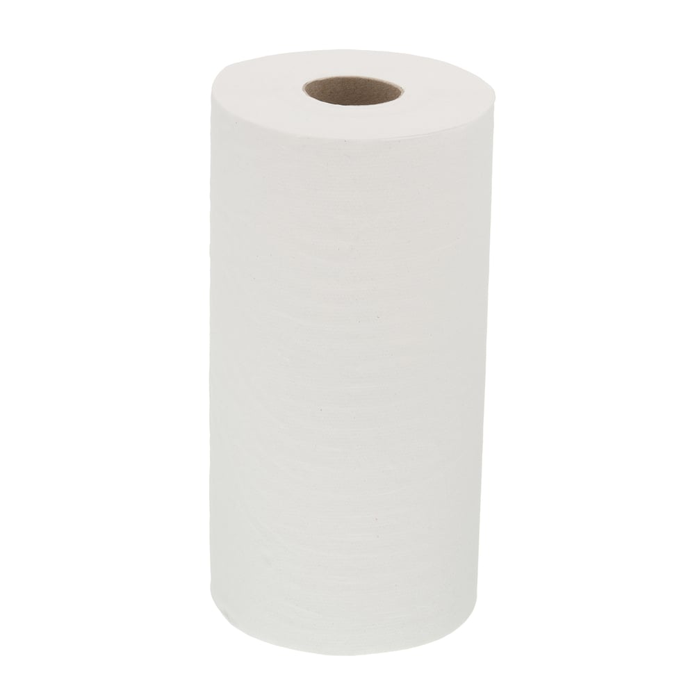 WypAll® L10 Papier-Reinigungstücher für Lebensmittel und Hygiene 7236 – 1-lagige kompakte Reinigungstücher – 24 Rollen x 165 Papier-Wischtücher, weiß (insges. 3. 960) - 7236