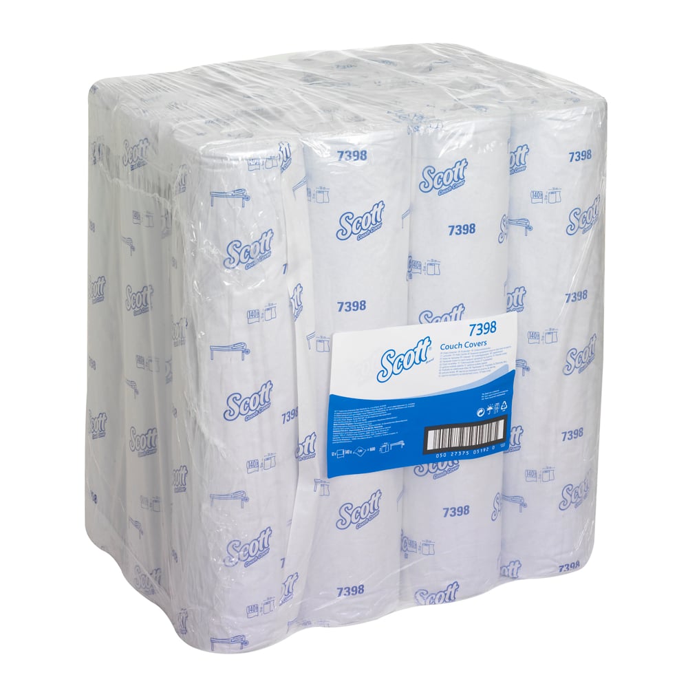 Scott® Couch Cover (51W) 7398 - 12 rolls x 140 blue, 2 ply sheets - 7398